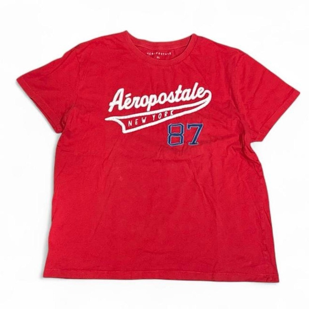 Y2K Aeropostale Logo Red Graphic Tee